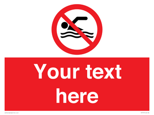 Custom prohibition no swimming